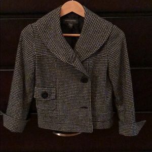 Banana Republic cuff sleeve houndstooth jacket, XS
